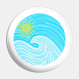 A Happy Sunny Wave Pin