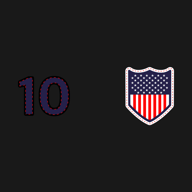 USA Football Supporters Heritage Home Crest Number 10 by Culture-Factory