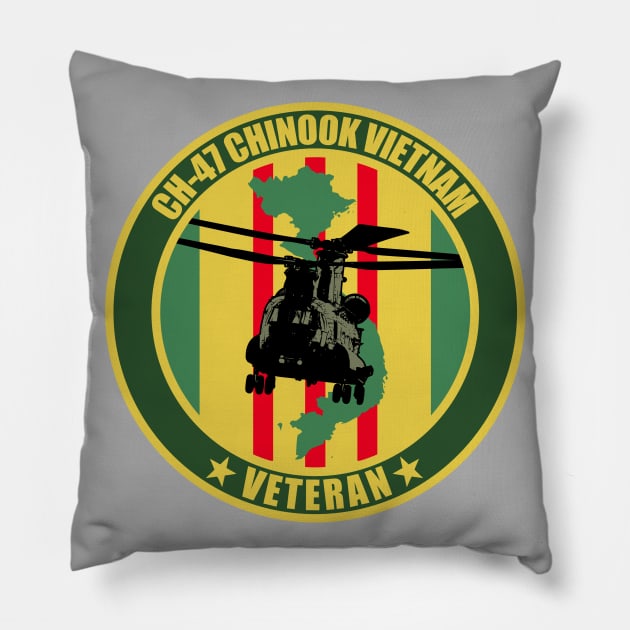 CH-47 Chinook Vietnam Veteran Pillow by TCP