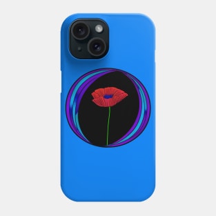 Framed Digital Red Poppy Flower (MD23Mrl0020) Phone Case