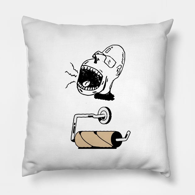 Always a worst case scenario - no toilet papaer Pillow by All About Nerds