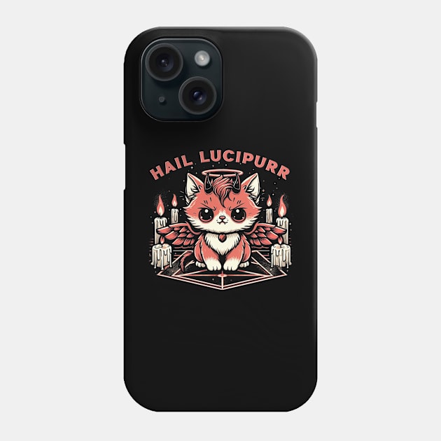 Hail Lucipurr Phone Case by Trendsdk