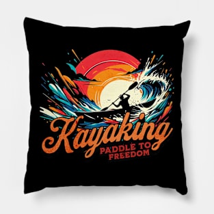 Kayaking Paddle to Freedom Design Pillow