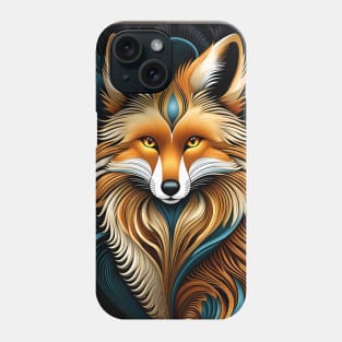 Abstract Fox Design Phone Case