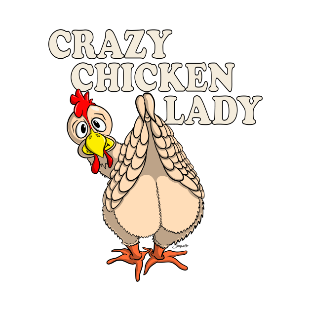Funny Chicken Shirt CRAZY CHICKEN LADY by ScottyGaaDo