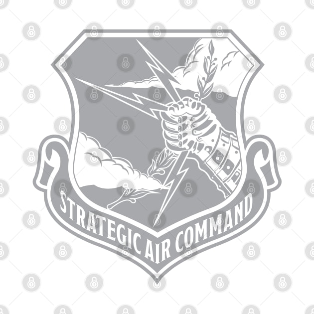 Strategic Air Command Emblem Single Color Light Gray by ReaperShoppe