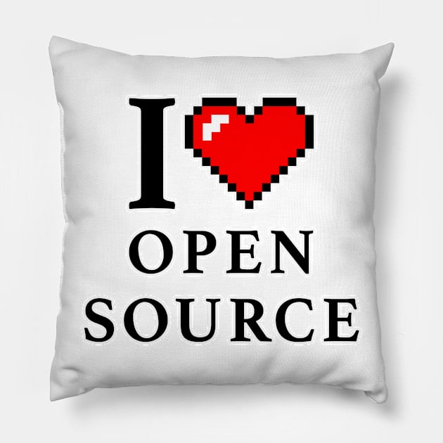 I love Open Source Pillow by Sweetlord