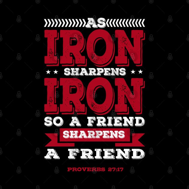 As Iron Sharpens Iron Bible Scripture Verse Christian by sacredoriginals