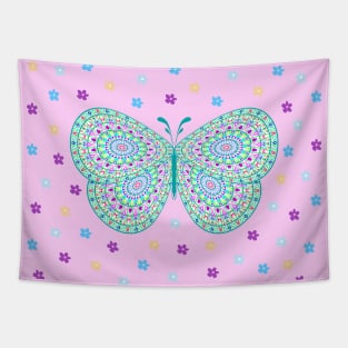 Flowery Butterfly Tapestry