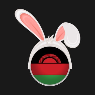 happy easter Malawi bunny ears flag cute designs T-Shirt