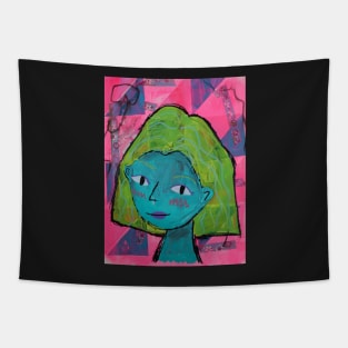 Brightly Colored Girl Tapestry