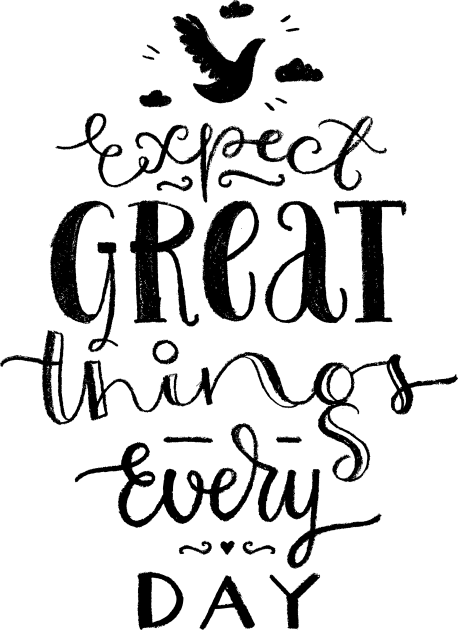 Expect Great Things Kids T-Shirt by loumed