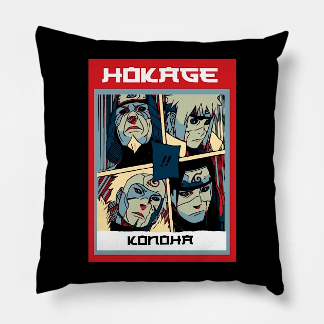 hokage konoha Pillow by FIFTY CLOTH