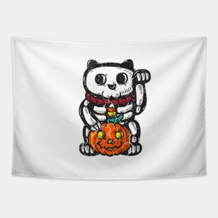 HALLOWEEN BONE CAT Tapestry