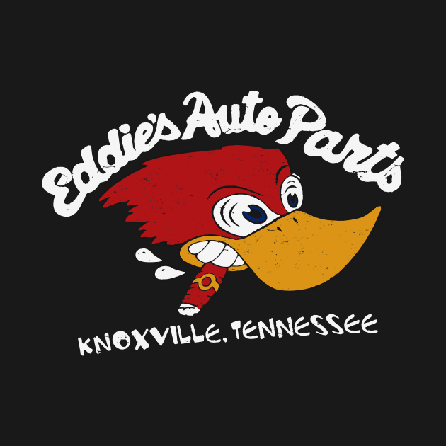 Johnny Knoxville Vintage Eddie's Autoparts Tennessee t shirt by ALAN VEL