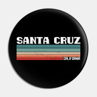 Santa Cruz California Retro Vintage Sunset Pin