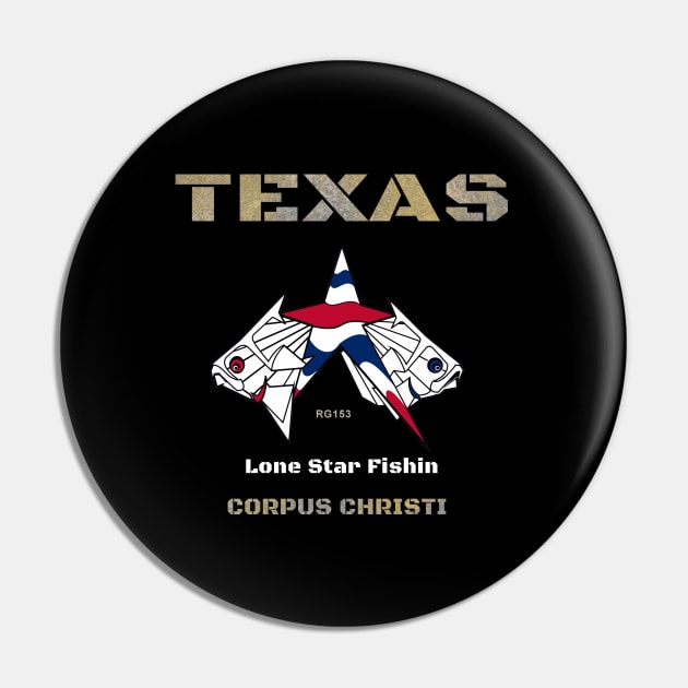 Corpus Christi Texas, Lone Star Fish Pin by The Witness