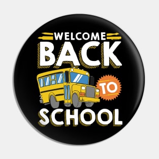 Welcome Back To School Kids Schoolbus New Student Pin