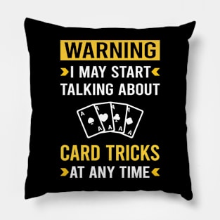 Warning Card Manipulation Trick Tricks Pillow