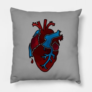 anatomical heart in polygon Pillow