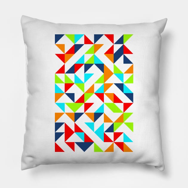 Aesthetic Geometric Pattern - Triangle #7 Pillow by Trendy-Now