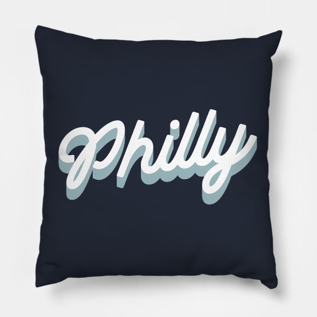 Philly cursive script Pillow by suba29