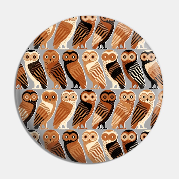 Owls of Athens Pin by spellstone.studio