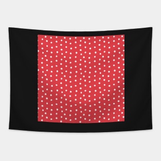 CUTE VALENTINES DAY VINTAGE RETRO WHITE AND RED DOTS Tapestry