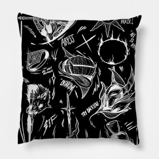 Parchment Of Souls Blk Pillow