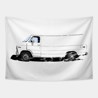 Retro Kidnapper Van Tapestry