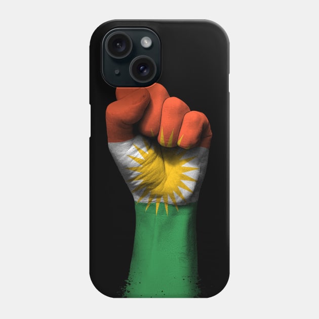 Flag of Kurdistan on a Raised Clenched Fist Phone Case by jeffbartels