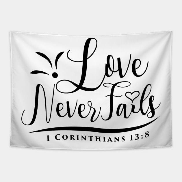 love never fails Tapestry by Kuys Ed