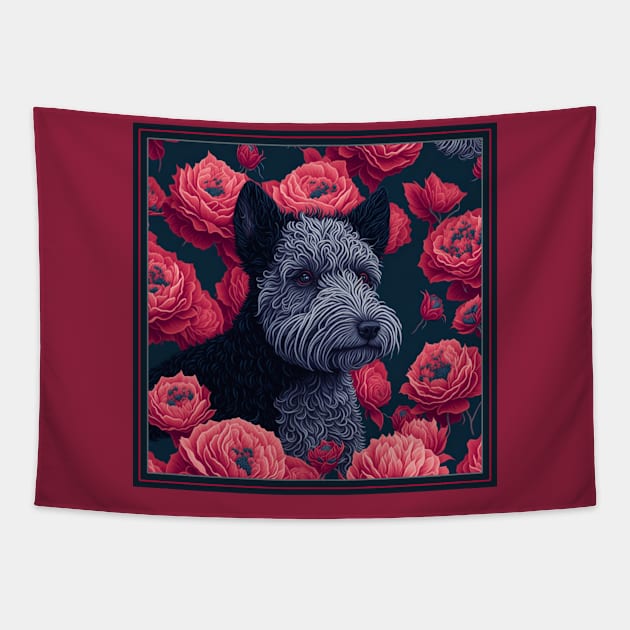 Рumi dog. Style vector (red version 2 pumi dog) Tapestry by xlhombat