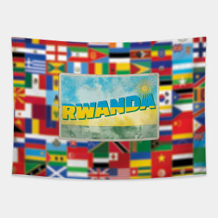 Rwanda Vintage style retro souvenir Tapestry