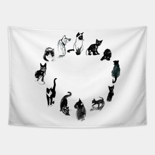 cat clock Tapestry