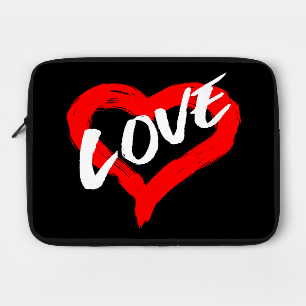 Valentines Day Love Heart In Paint Brush Stroke Design