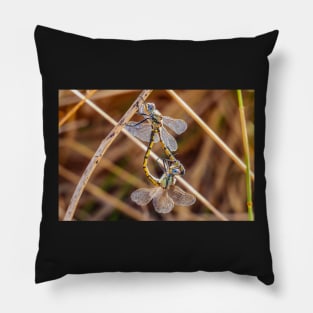 Two Dragonflies Pillow