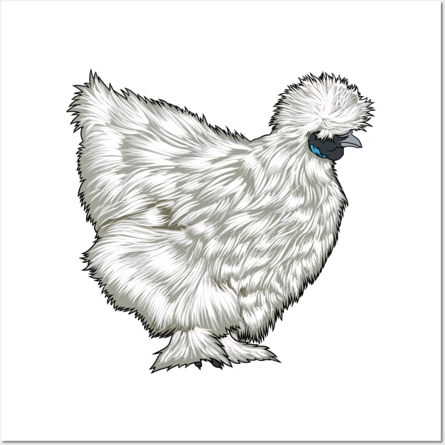 Silkie Mom Adorable Silkies Chicken Illustration Digital Art by