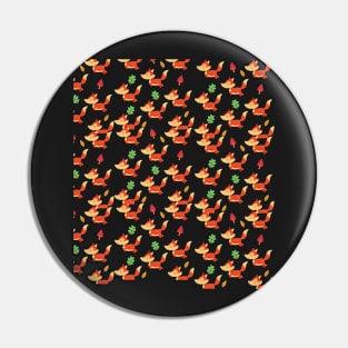 HAPPY Fox Pattern Pin