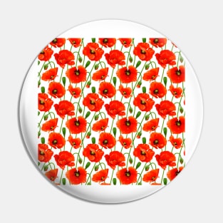 Beautiful Red Poppy Flowers Pin