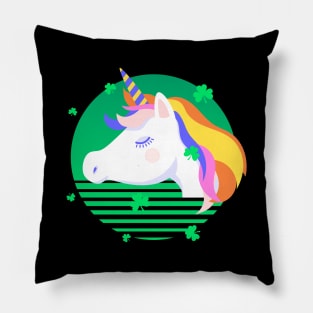 Unicorn St Patrick's Day Pillow