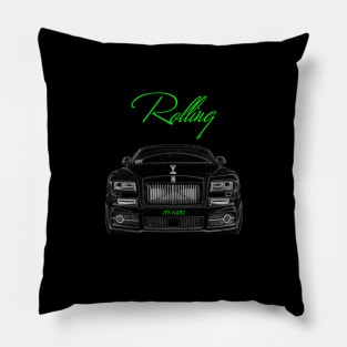 Phantom Rolls Royce Car Rolling Front End Pillow