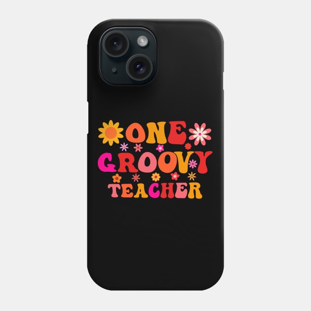 One Groovy Teacher Phone Case by yasminepatterns