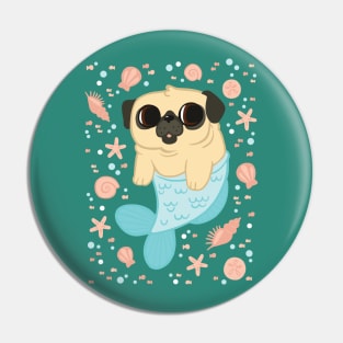 Mer-Pug Pin