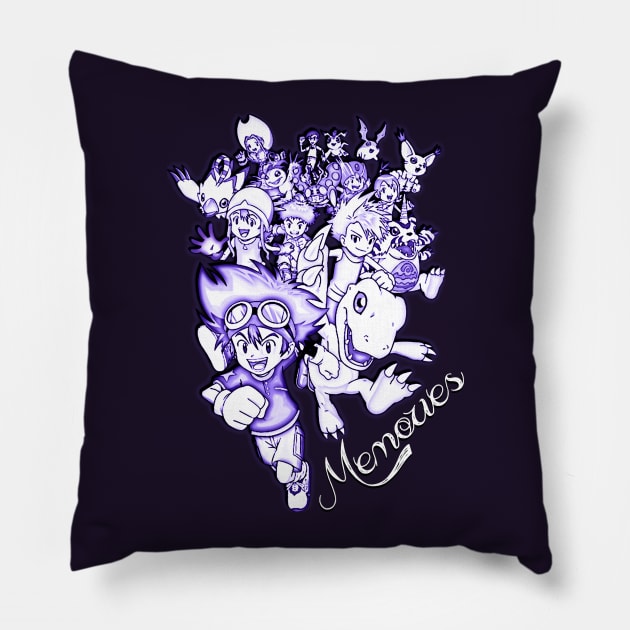 Digimon Memories v4 Pillow by CursedRose