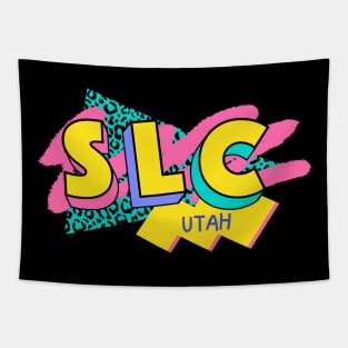 Salt Lake City, Utah Retro 90s Logo Tapestry