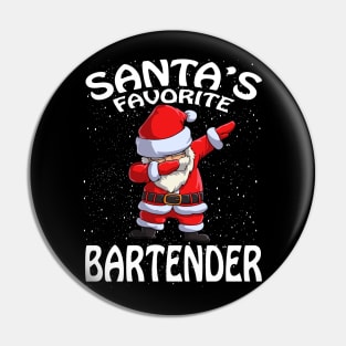 Santas Favorite Bartender Christmas Pin