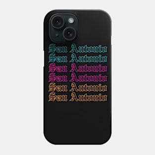 San Antonio Old English Outline Phone Case