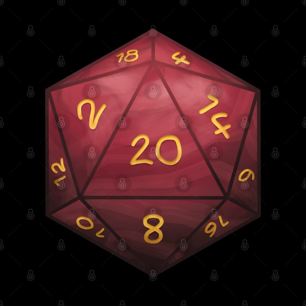 D20 Dice Red by Takeda_Art