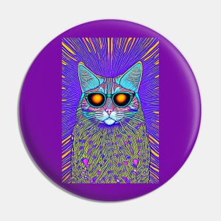 Cosmos Cat Wearing Sunglasses- Celestia! Pin